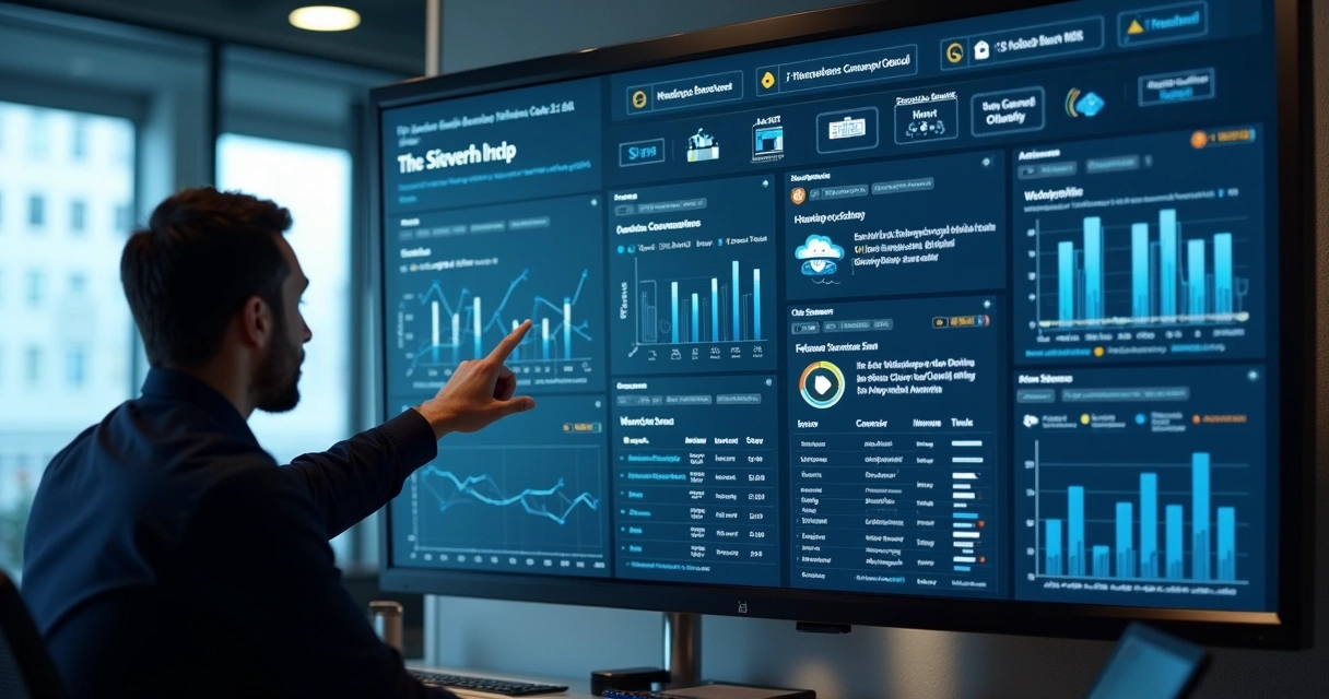 Dashboard de TI com status de backup de servidores e nuvem 