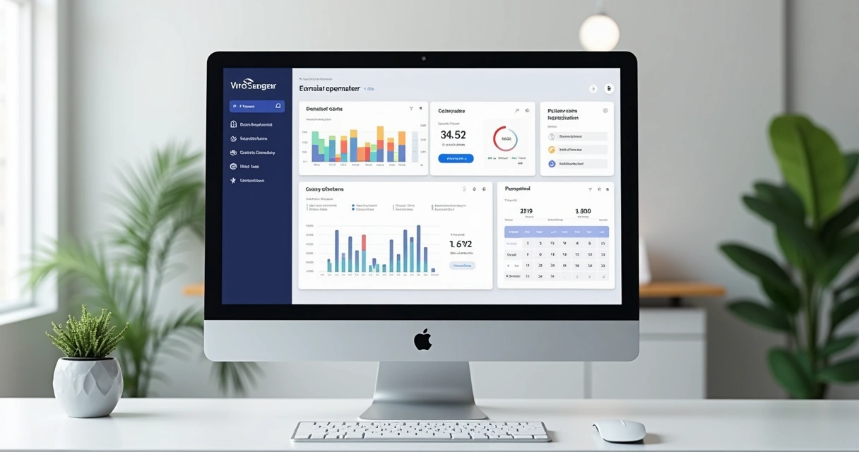 Tela digital mostrando dashboard de controle financeiro e agenda de clínica odontológica 