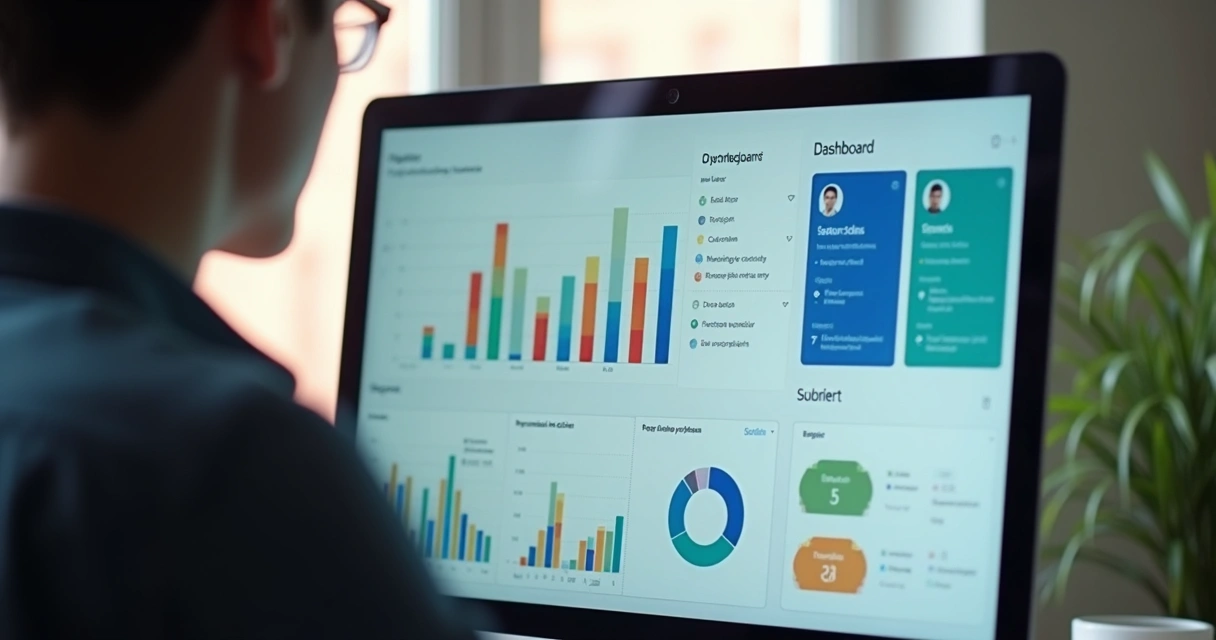 Painel digital mostrando progresso de tarefas e responsabilidades em uma PME 