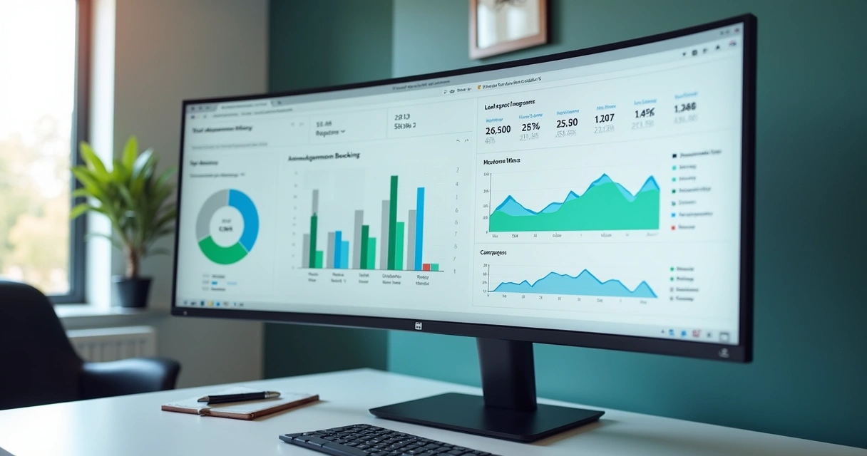 Dashboard de clínica com métricas de leads, faltas e agendamentos 