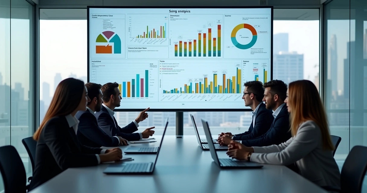 Dashboard corporativo mostrando análise de treinamento digital