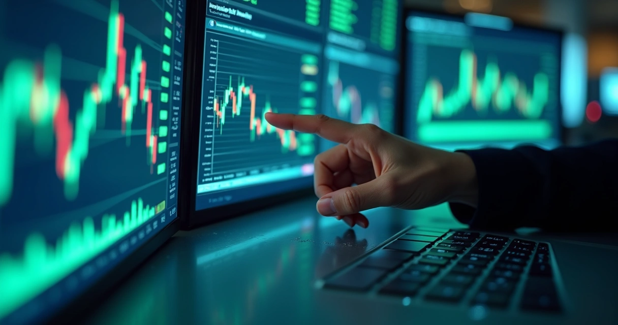 Dashboard com cotação de grãos e gráfico de riscos em tela digital