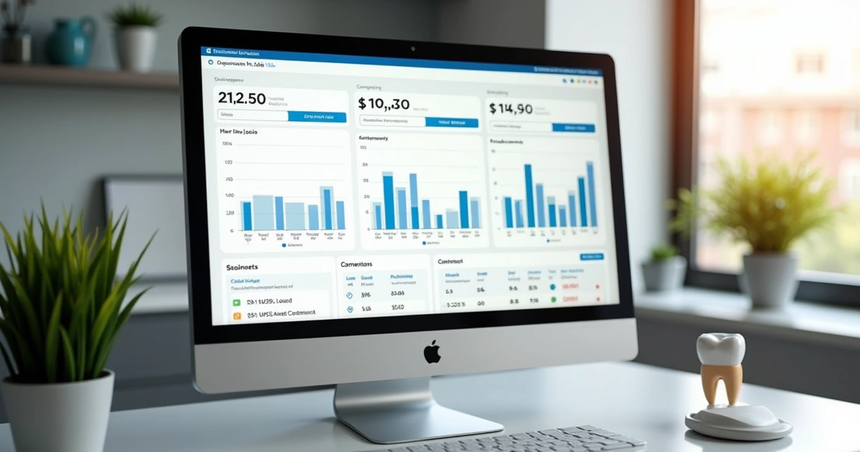 Dashboard de CRM odontológico com métricas de Instagram Ads