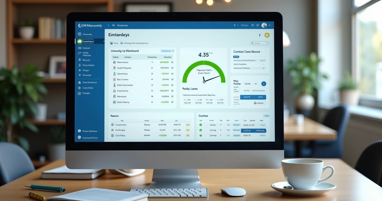 Dashboard de CRM para escritório de contabilidade 