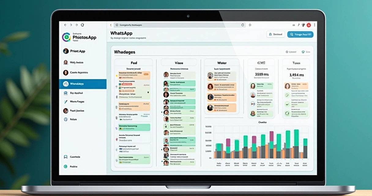 Dashboard de funil de vendas CRM visual com contatos organizados 