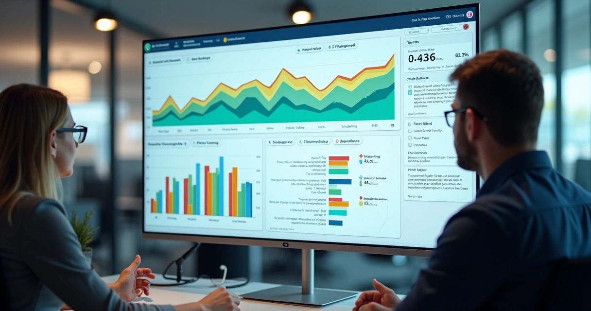 Painel digital com indicadores de vendas extraídos do CRM de WhatsApp 
