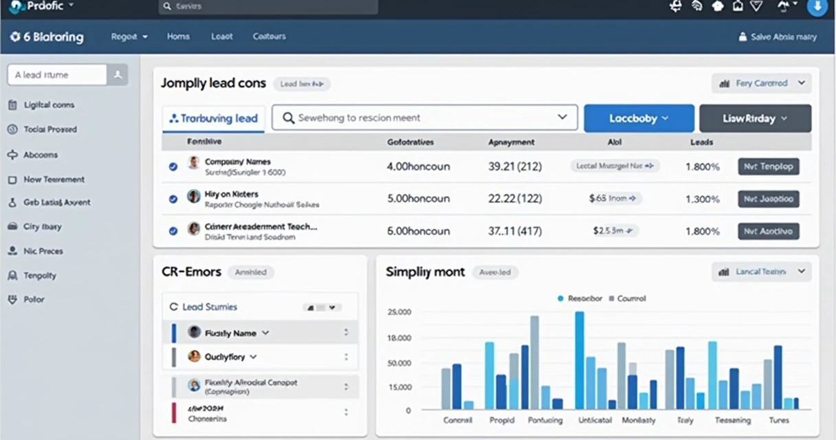 Leads de Clientes: Como Gerar, Qualificar e Converter em Vendas 6 Dashboard de CRM exibindo integração com dados cadastrais de leads
