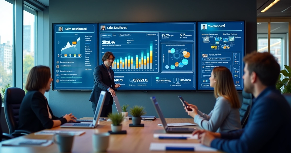 Dashboard de vendas com CRM integrado e gráficos interativos 