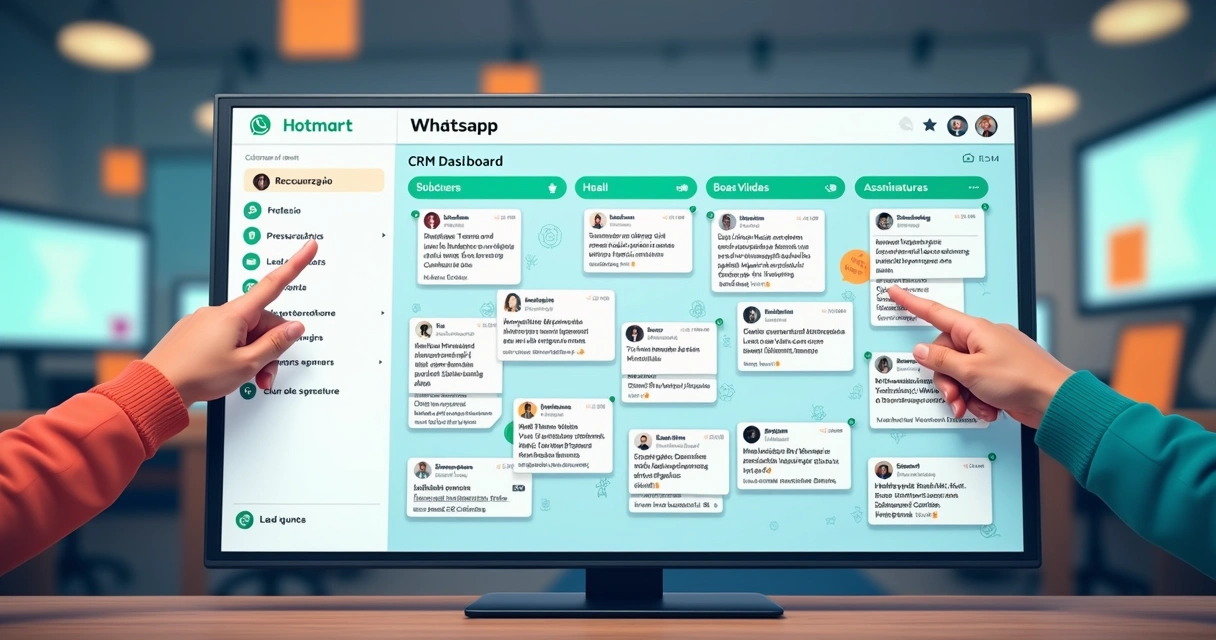 CRM visual estilo kanban integrado ao WhatsApp