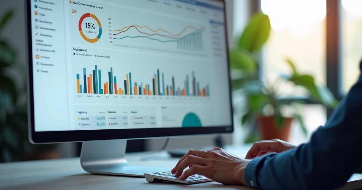Dashboard CRM com gráficos de métricas de vendas 
