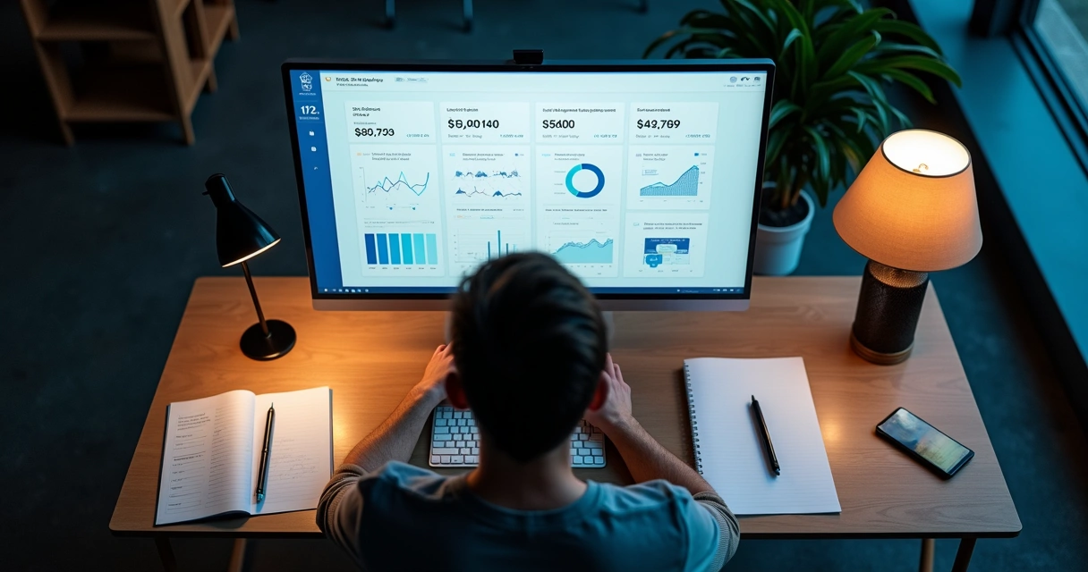 Dashboard de CRM mostrando indicadores de vendas recorrentes.