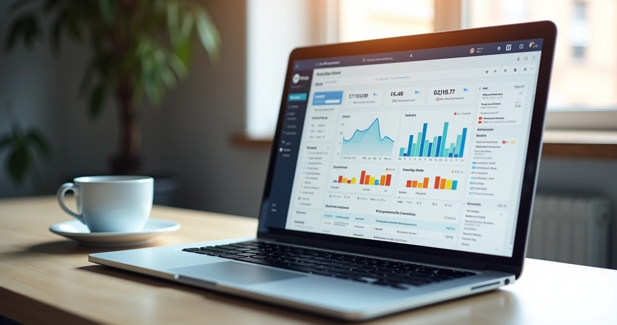 Dashboard de CRM com funil de vendas e atividades recentes 