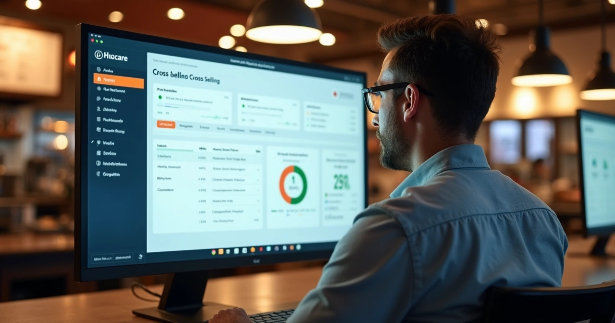 Dashboard mostrando dados de cross-selling em restaurante 