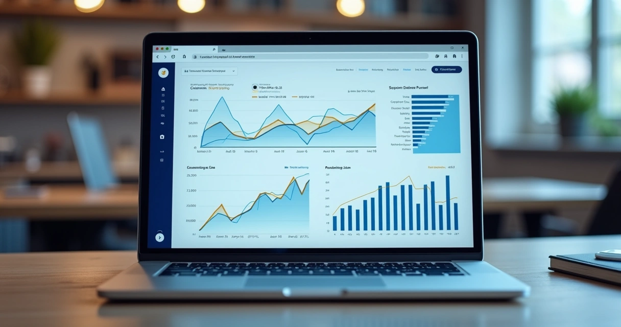 Dashboard com dados de jornada do cliente e métricas digitais em tempo real 