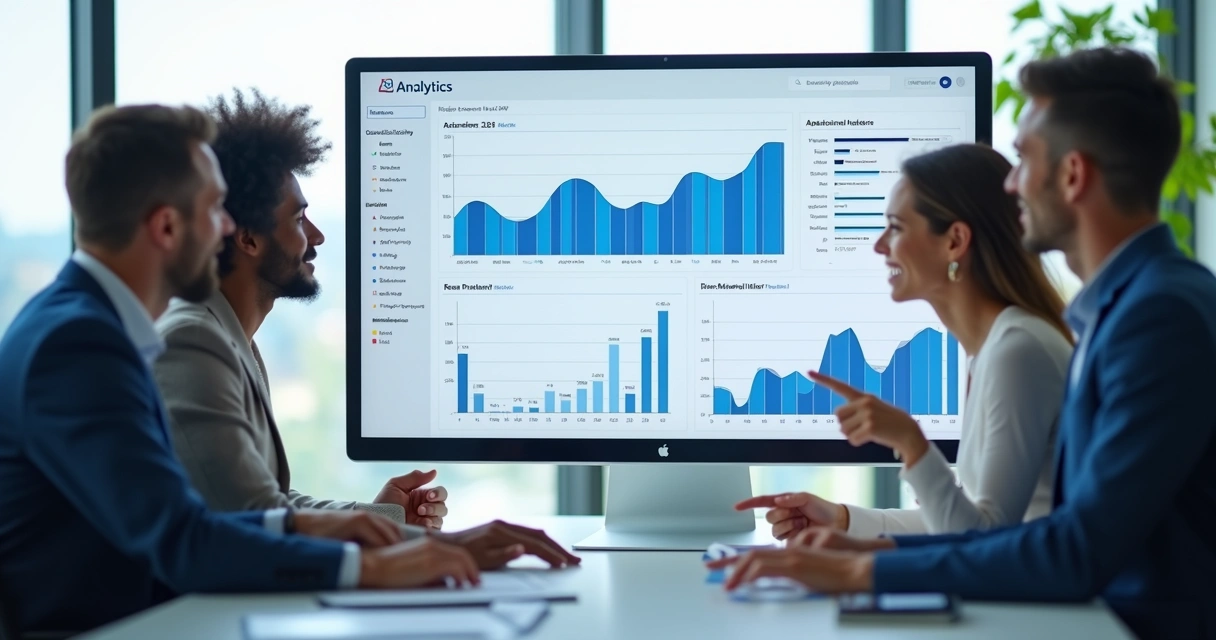 Tela de dashboard com análise de dados de chatbot imobiliário 