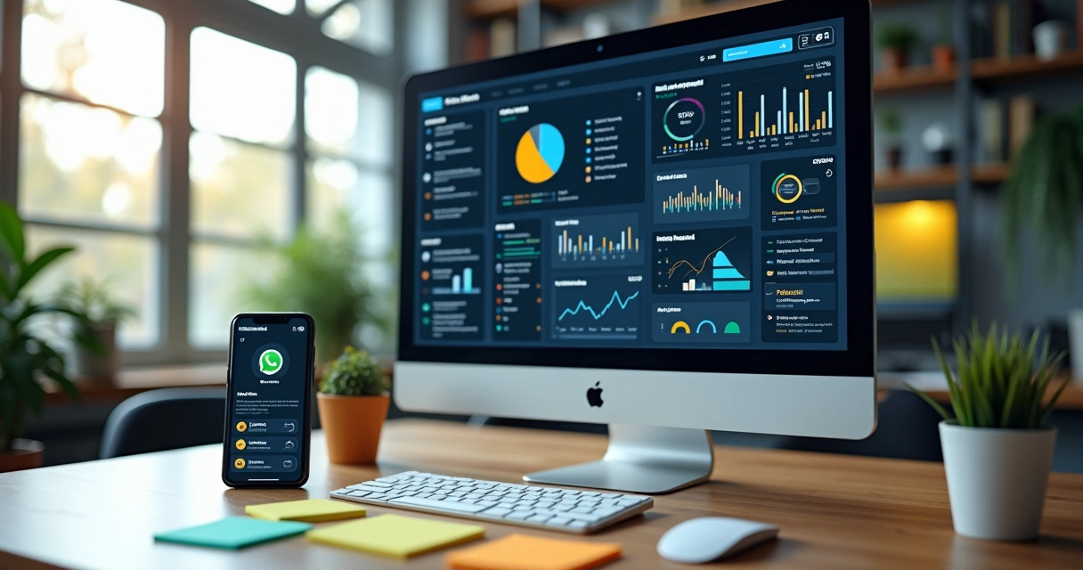 Dashboard mostrando dados de clientes e integrações