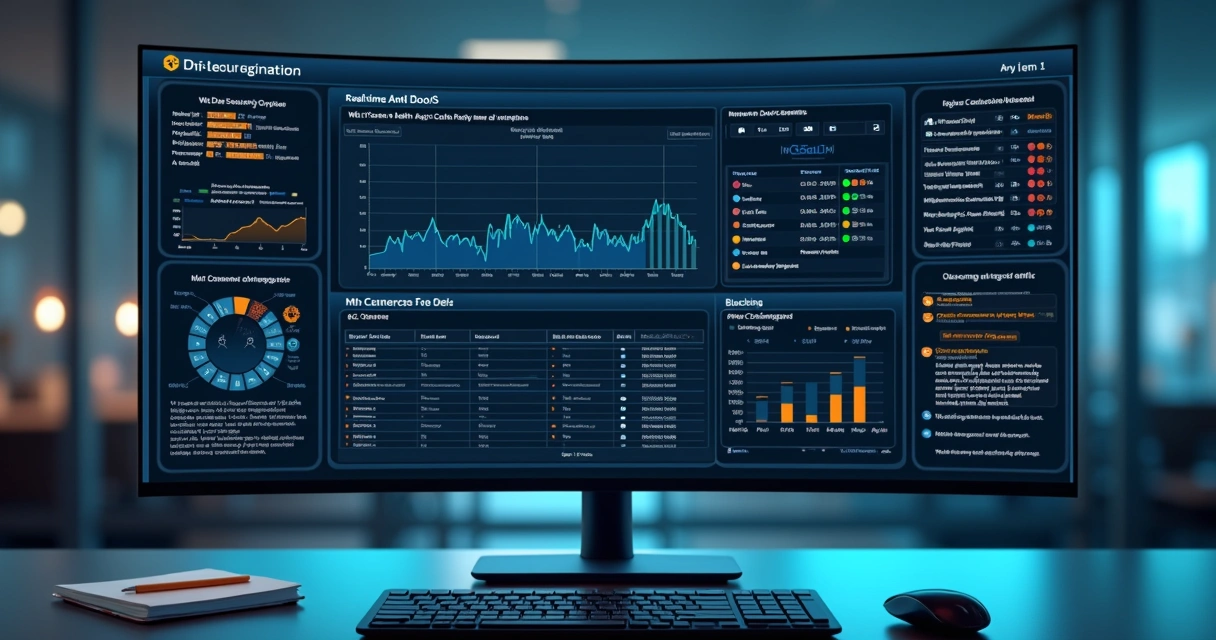 Painel de métricas Anti-DDoS no console