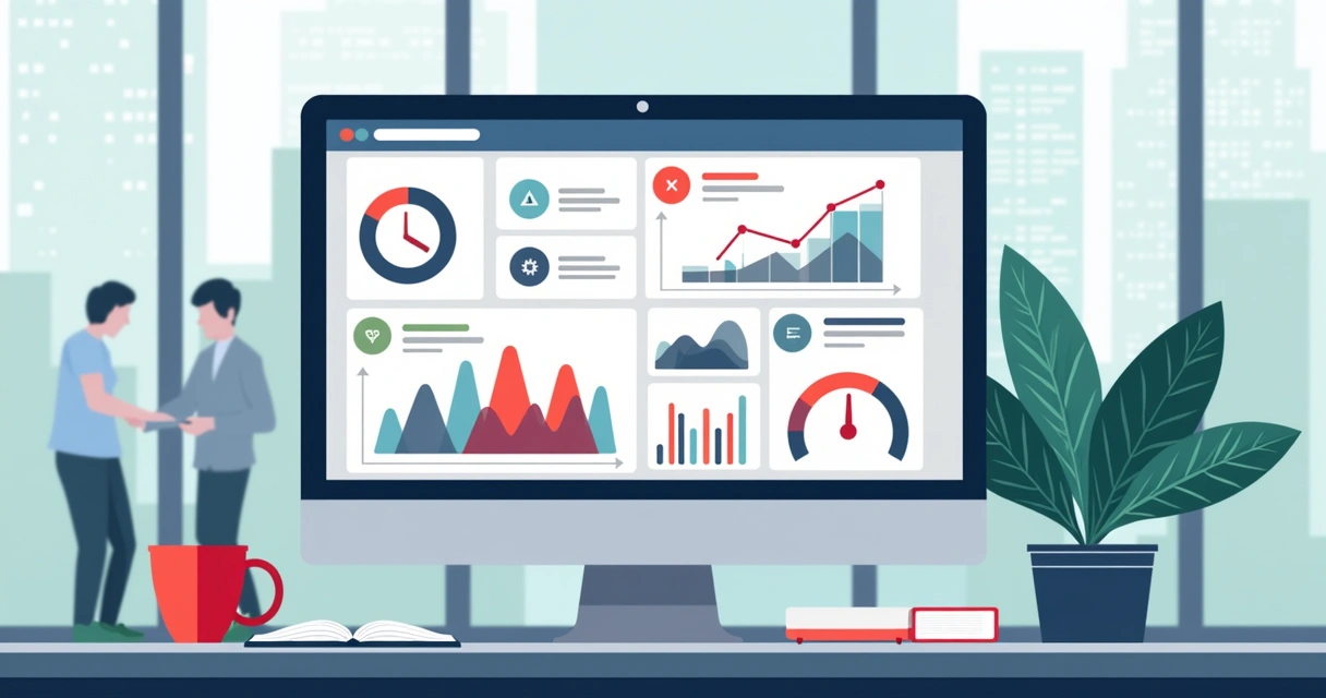 Dashboard de desempenho mostrando métricas de campanhas de marketing 