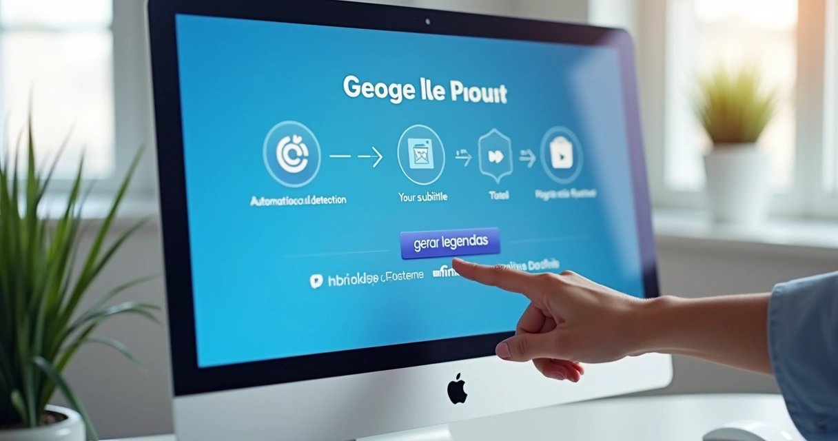 Screen of an online platform with video editing options, automatic cuts, and subtitle generation