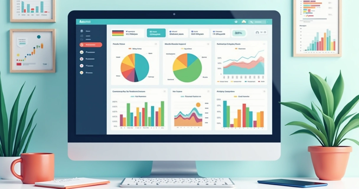 Tela de dashboard de uma plataforma digital de educação financeira 