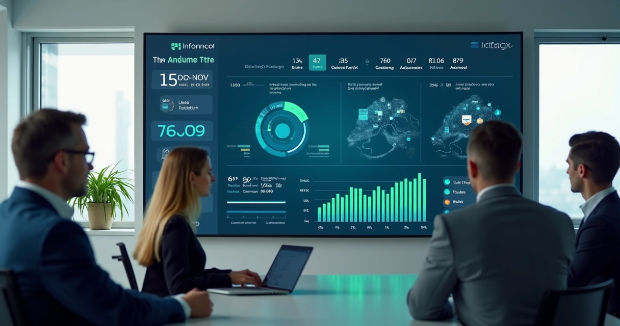 Dashboard digital mostrando indicadores de automação 