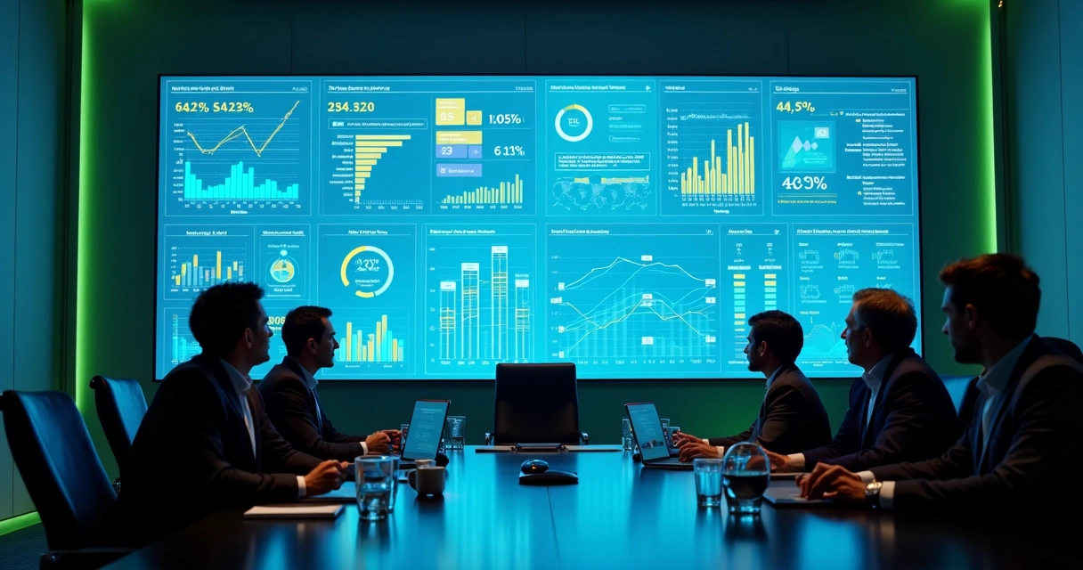 Painel digital mostrando KPIs e métricas para negócios B2B 