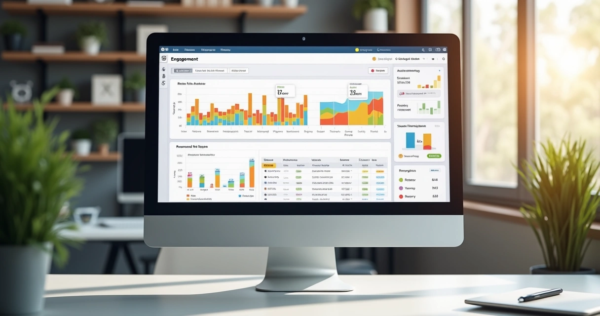 Dashboard de engajamento em tempo real 