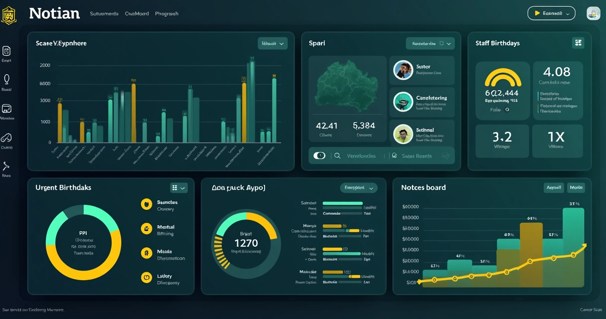 Dashboard Notion para equipes brasileiras com indicadores e tarefas 