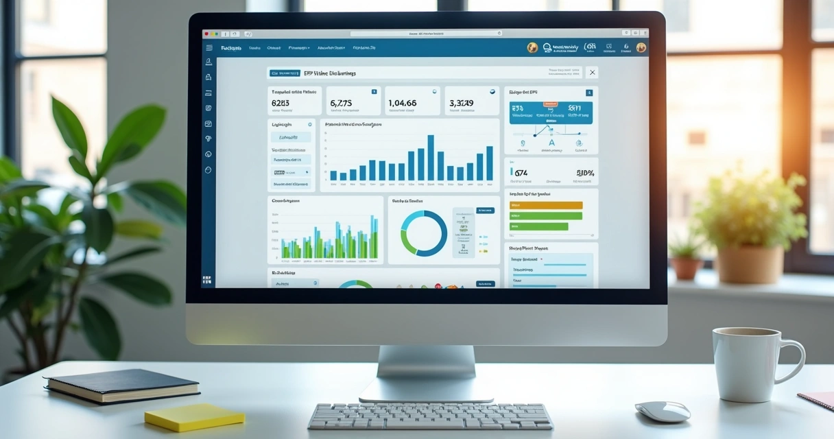 Dashboard ERP exibindo KPIs de fulfillment, pedidos e estoque 