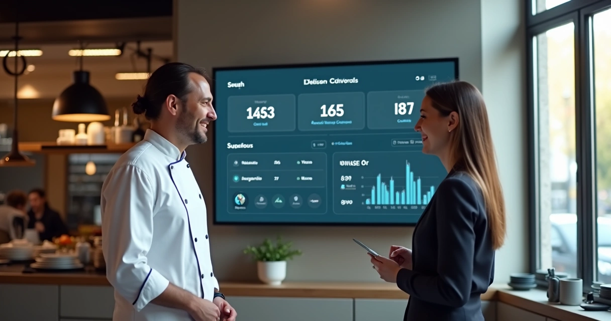 Dashboard de ERP integrado a delivery em restaurante 