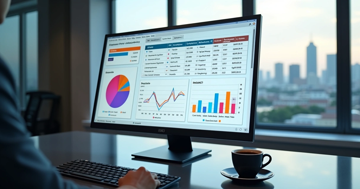 Dashboard ERP multiempresa mostrando dados de diferentes CNPJs 