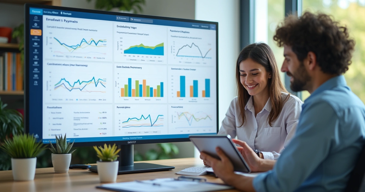 Dashboard de controle de matrículas e contratos escolares 