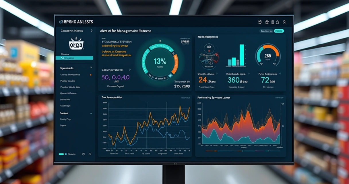 Dashboard mostrando estoque inteligente e gráficos de vendas 