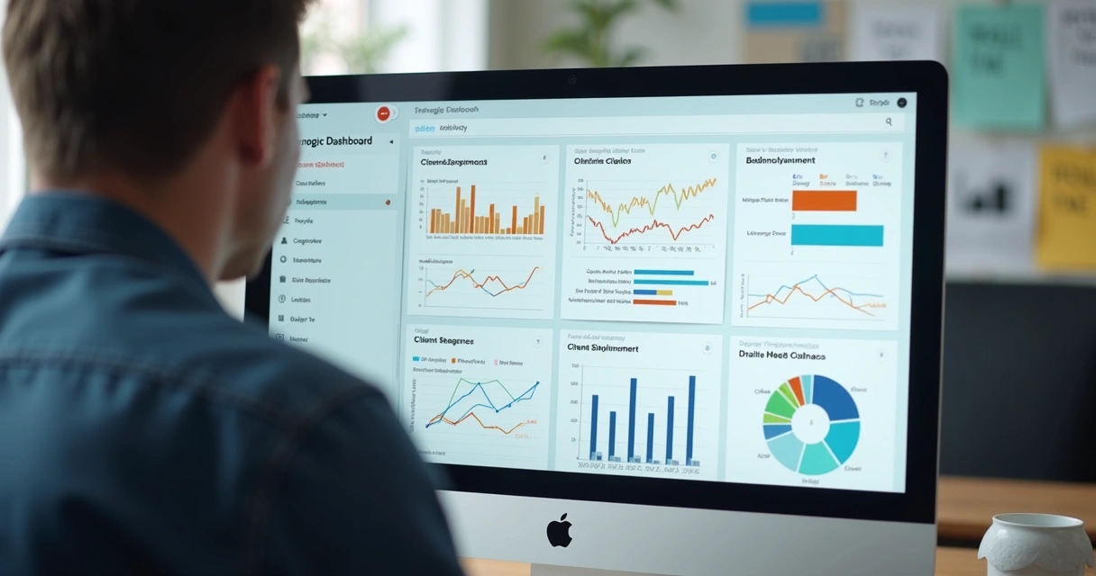 Visão estratégica de clientes no painel do CRM 
