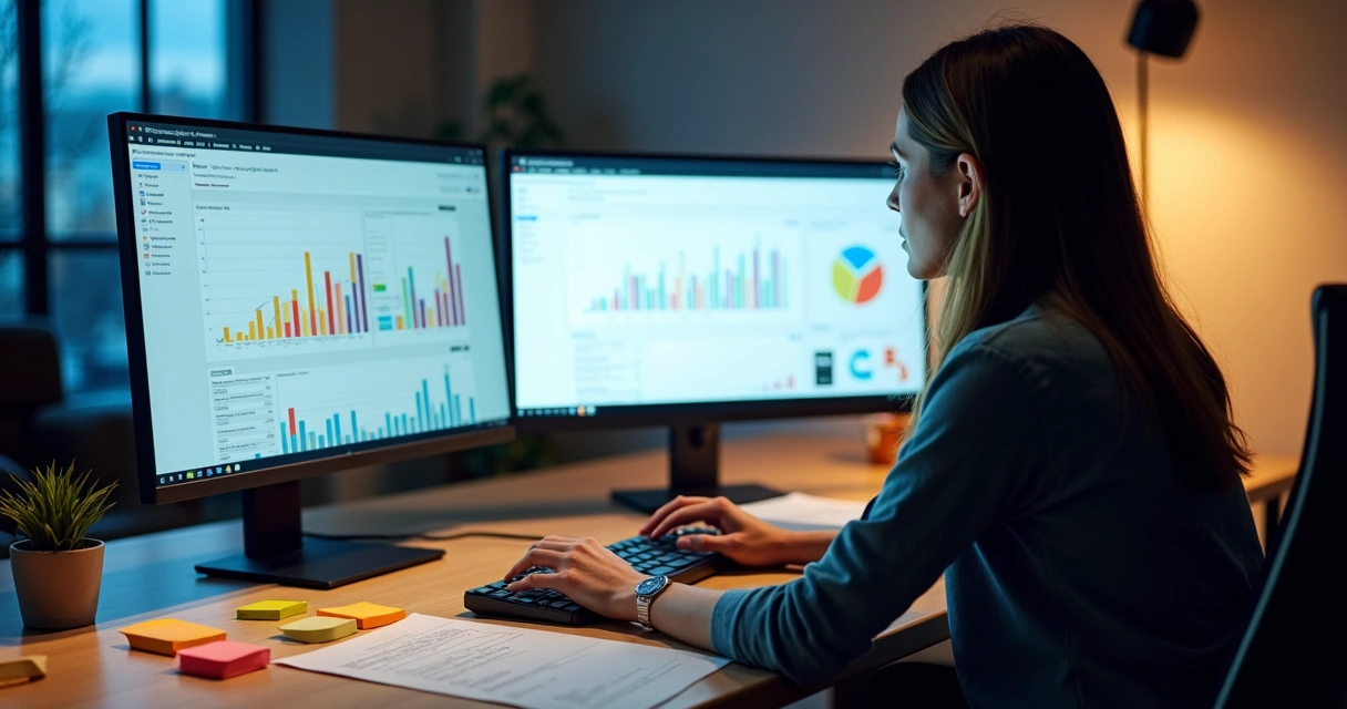 Painel de dashboard do Google Analytics exibindo gráficos e eventos recentes 