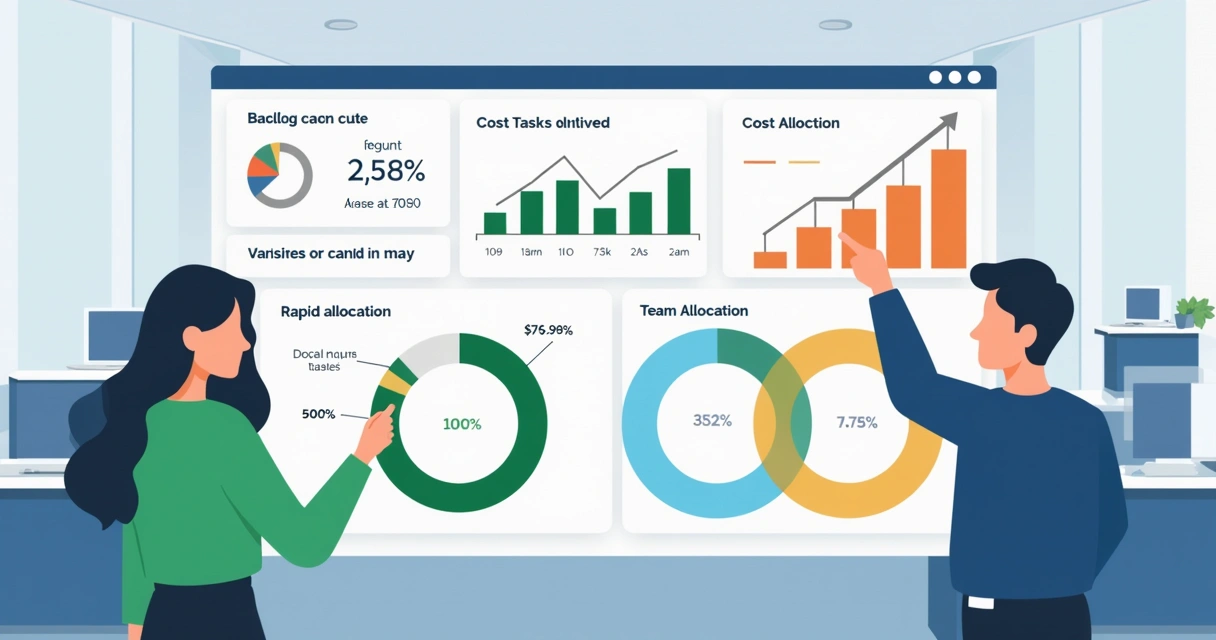Dashboard Excel com KPIs de squad SaaS visíveis 