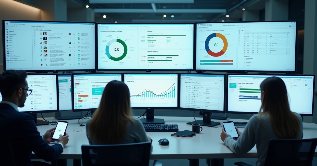 Painel mostrando análise de feedbacks de clientes e gráficos de satisfação 