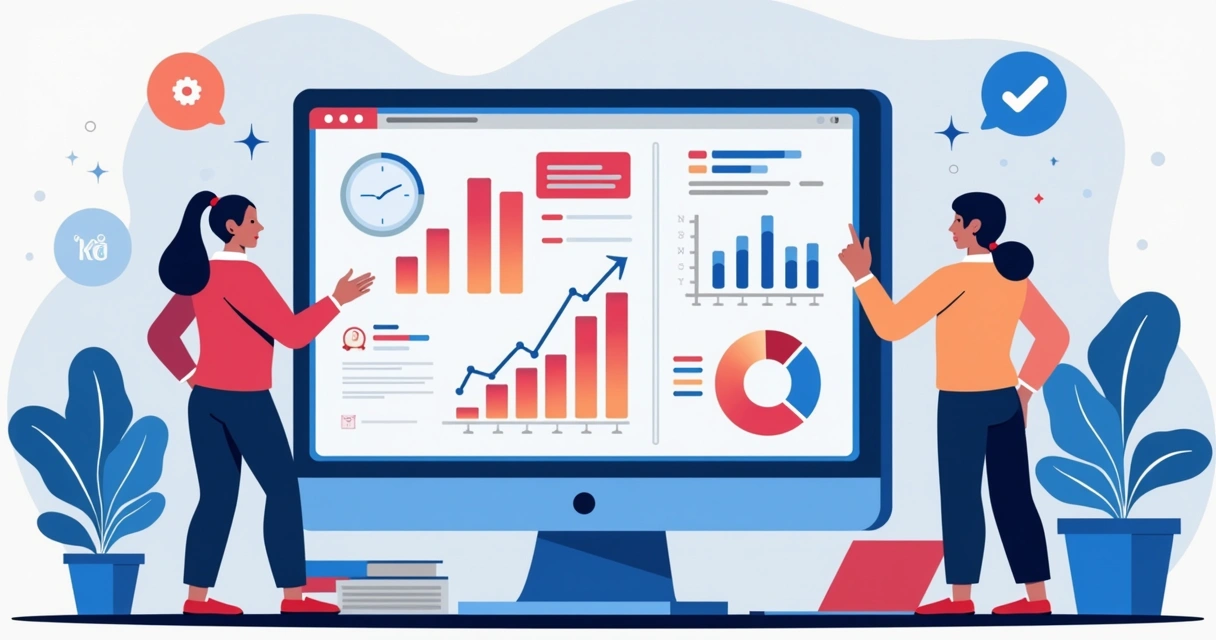 Dashboard moderno mostrando análises de feedback em tempo real 