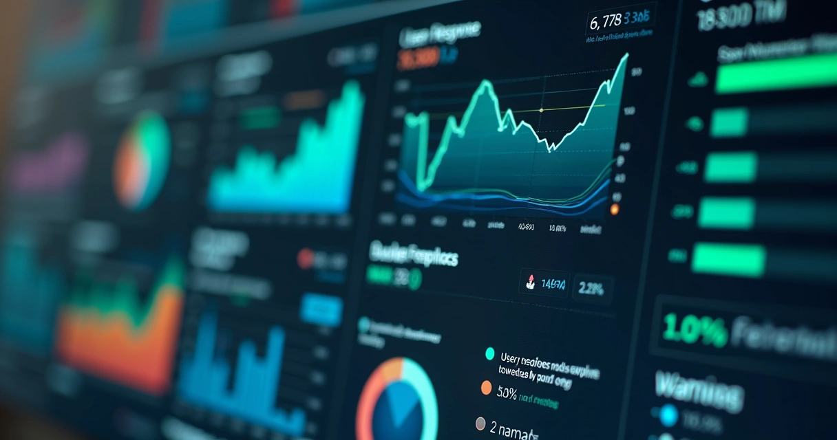 Dashboard digital com indicadores de feedback 