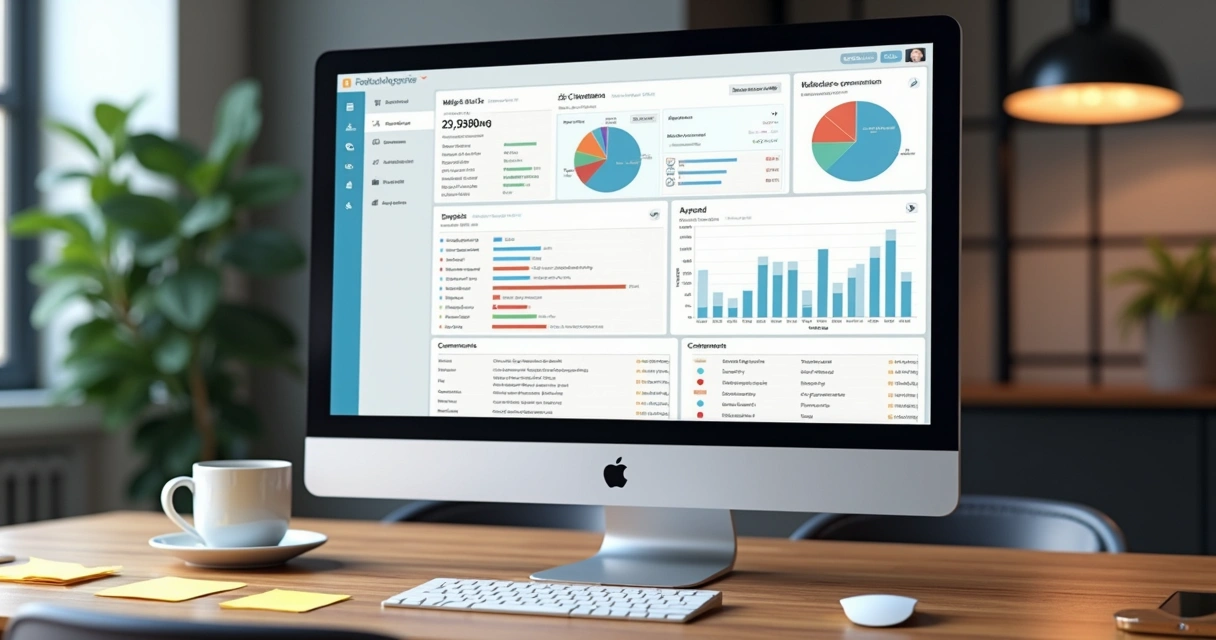 Dashboard com gráficos de feedback e indicadores de satisfação 