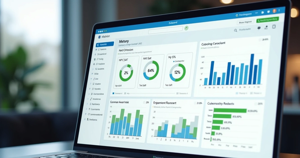 Dashboard com gráficos de feedback de clientes 