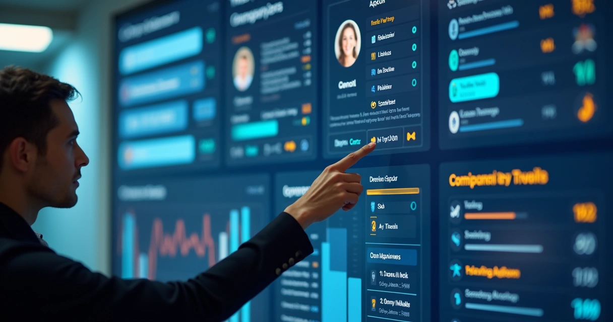 Dashboard de CRM filtrando leads qualificados