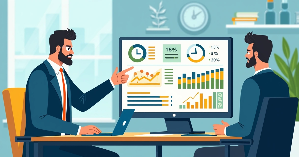 Dashboard financeiro com indicadores de margem de lucro 