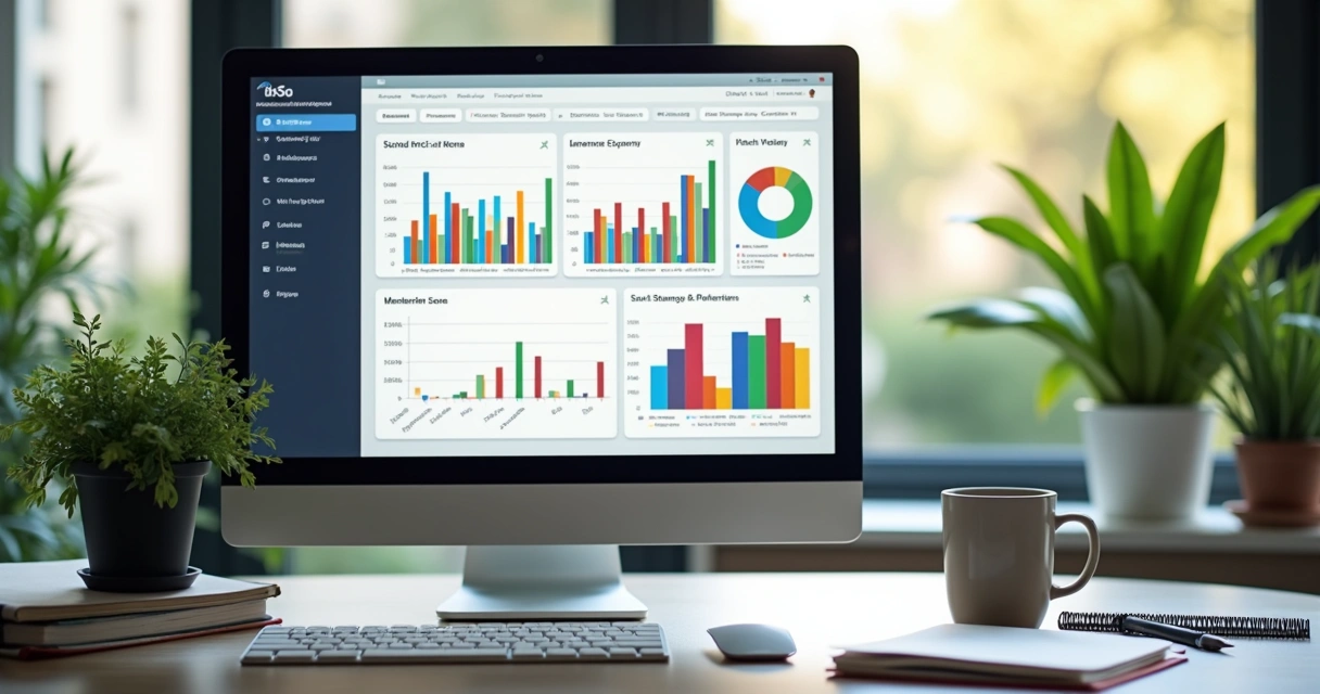Dashboard financeiro digital com gráficos de receitas e despesas de entidade 