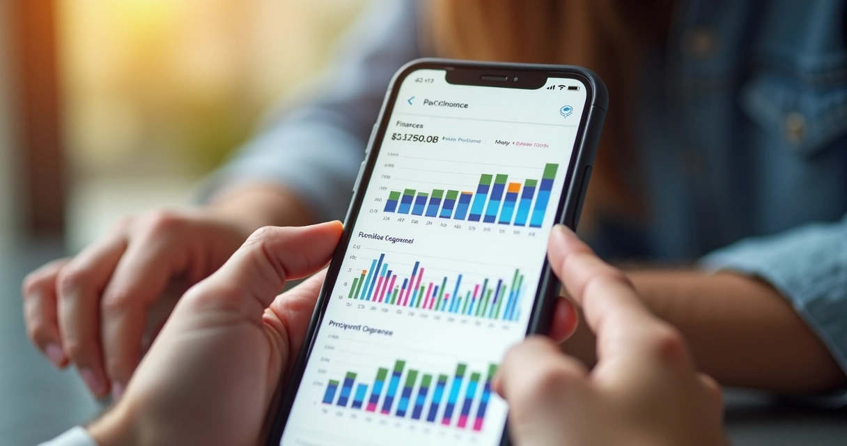 Dashboard financeiro colorido para casal 