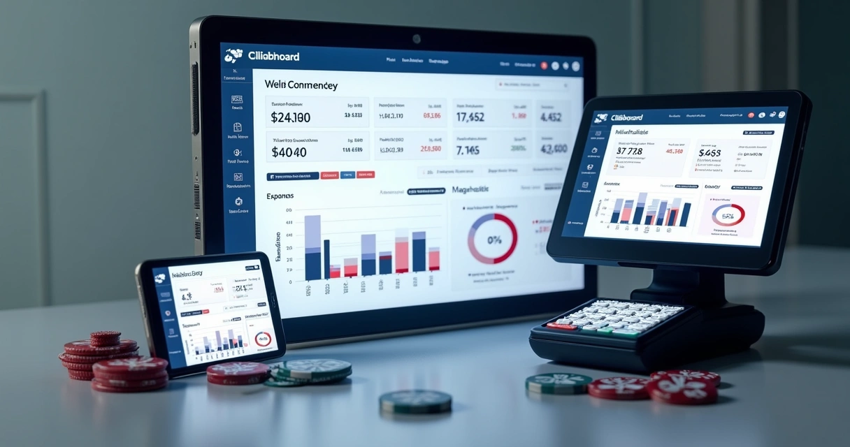 Dashboard digital para gestão financeira de clube 