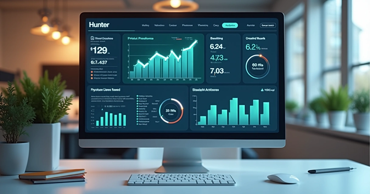 Dashboard financeiro digital mostrando lucros e vendas integrados, para sellers do Mercado Livre