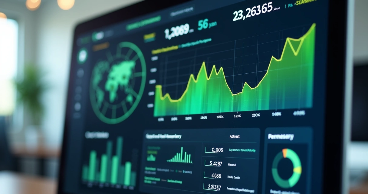 Dashboard financeiro digital com gráficos de fluxo de caixa e alertas 