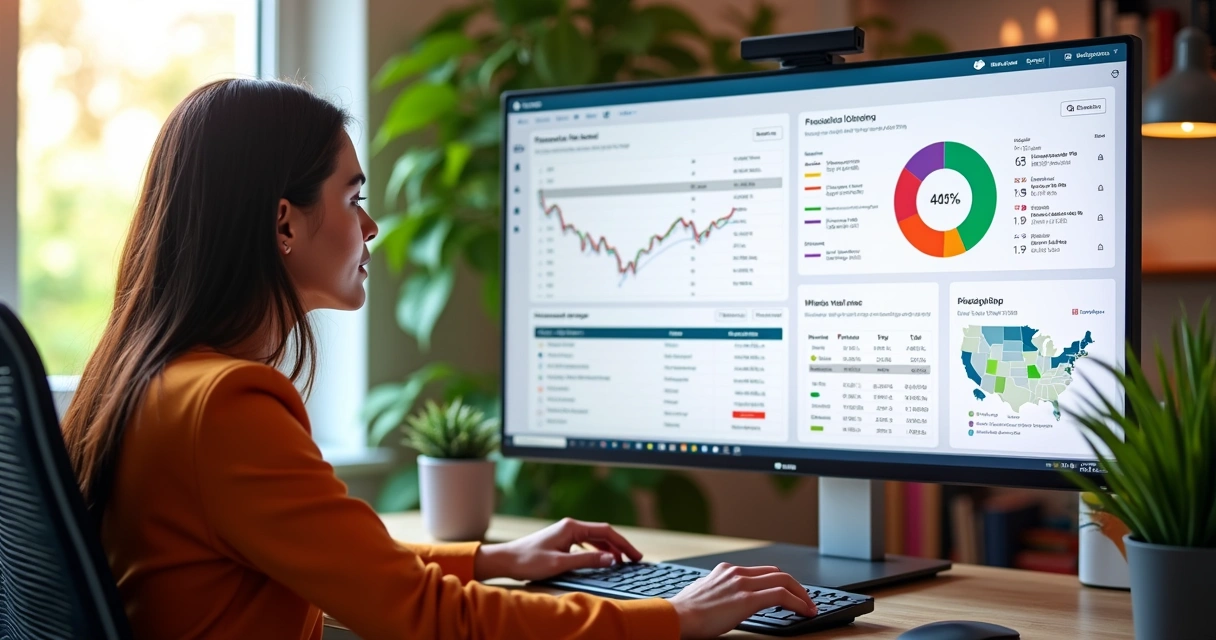 Dashboard de controle financeiro em Notion com colunas de valores em real e dólar 