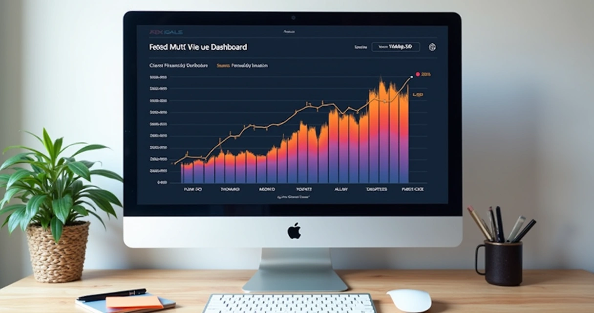 Dashboard financeiro personalizado mostrando evolução de cliente